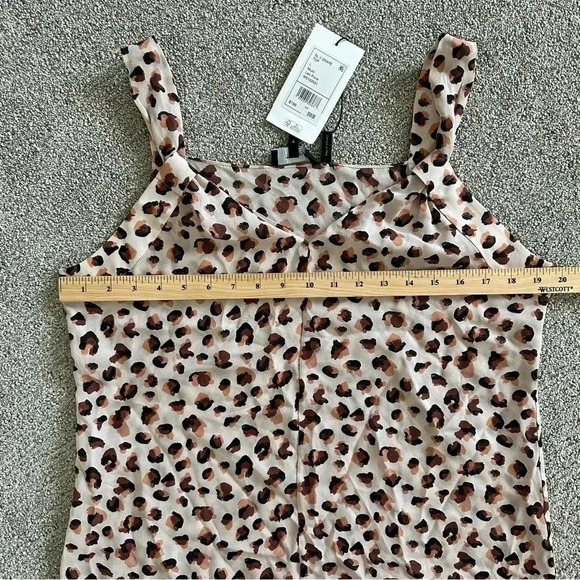 Theory Draped Sleeveless Animal Print Silk Top Large - Picture 5 of 8